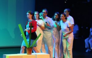 La guide et son groupe